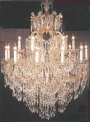 Maria Theresa Crystal Icicle Waterfall Chandelier Lighting- Great For The Dining Room Foyer Living Room W37" H44" - A83-91535/15+1
