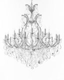 Swarovski Crystal Trimmed Chandelier Lighting Chandeliers H52" X W46" Dressed with Large, Luxe Crystals - Great for the Foyer, Entry Way, Living Room, Family Room and More - A83-B90/CS/52/2MT/24+1SW