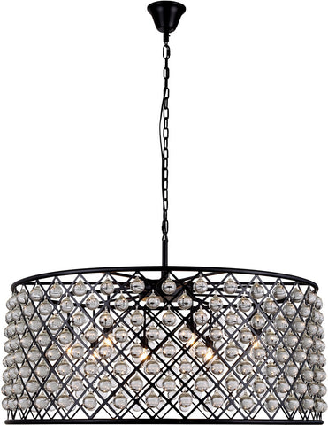 C121-1213G43MB/RC By Elegant Lighting - Madison Collection Mocha Brown Finish 10 Lights Pendant Lamp