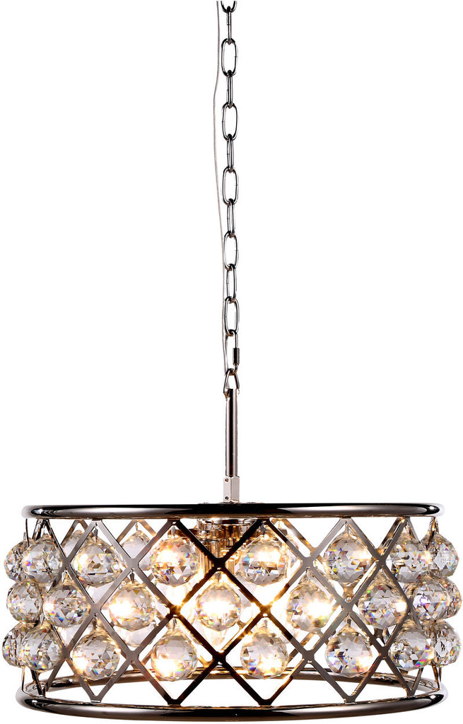 ZC121-1214D20PN-GT/RC By Regency Lighting - Madison Collection Polished Nickel Finish 5 Lights Pendant Lamp