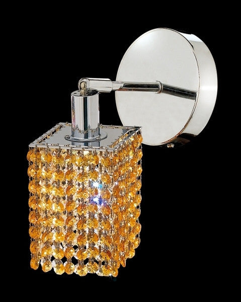 C121-1281W-R-S-LT/RC By Elegant Lighting Mini Collection 1 Lights Wall Sconce Chrome Finish
