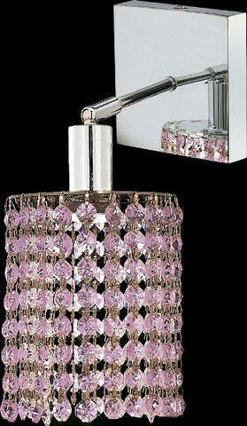 C121-1281W-S-R-RO/RC By Elegant Lighting Mini Collection 1 Lights Wall Sconce Chrome Finish