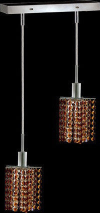 C121-1282D-O-P-TO/RC By Elegant Lighting Mini Collection 2 Lights Pendant Chrome Finish
