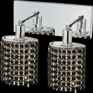C121-1282W-O-E-JT/RC By Elegant Lighting Mini Collection 2 Lights Wall Sconce Chrome Finish