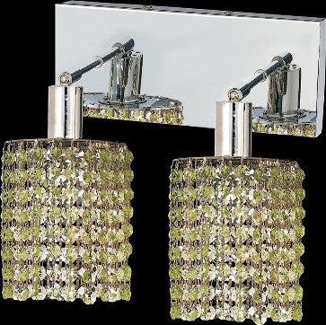 C121-1282W-O-R-LP/RC By Elegant Lighting Mini Collection 2 Lights Wall Sconce Chrome Finish