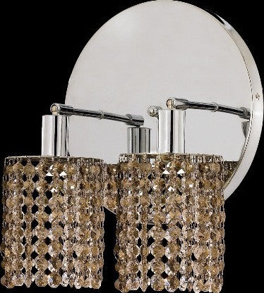 C121-1282W-R-R-GT/RC By Elegant Lighting Mini Collection 2 Lights Wall Sconce Chrome Finish