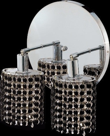 C121-1282W-R-R-JT/RC By Elegant Lighting Mini Collection 2 Lights Wall Sconce Chrome Finish