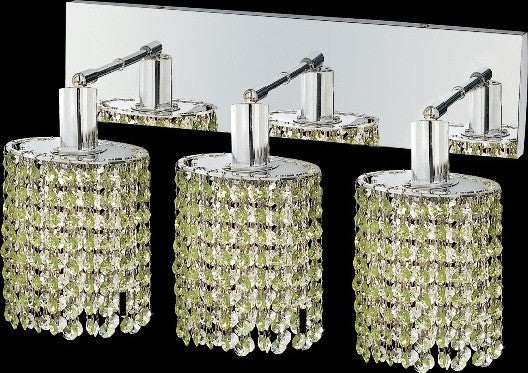 C121-1283W-O-E-LP/RC By Elegant Lighting Mini Collection 3 Lights Wall Sconce Chrome Finish