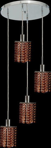 C121-1284D-R-P-TO/RC By Elegant Lighting Mini Collection 4 Lights Pendant Chrome Finish