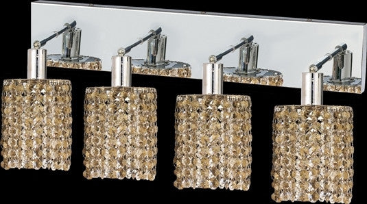 C121-1284W-O-R-GT/RC By Elegant Lighting Mini Collection 4 Lights Wall Sconce Chrome Finish
