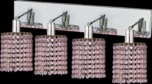 C121-1284W-O-R-RO/RC By Elegant Lighting Mini Collection 4 Lights Wall Sconce Chrome Finish