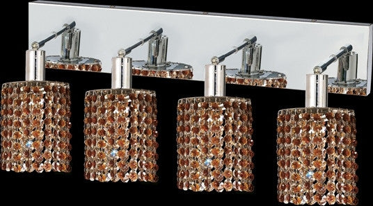 C121-1284W-O-R-TO/RC By Elegant Lighting Mini Collection 4 Lights Wall Sconce Chrome Finish
