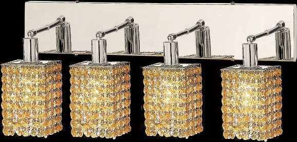 C121-1284W-O-S-LT/RC By Elegant Lighting Mini Collection 4 Lights Wall Sconce Chrome Finish