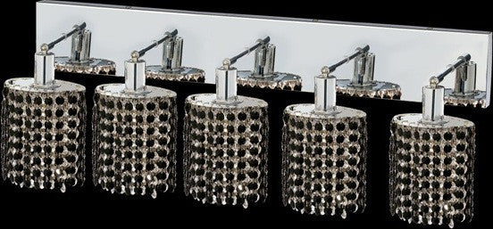 C121-1285W-O-E-JT/RC By Elegant Lighting Mini Collection 5 Lights Wall Sconce Chrome Finish