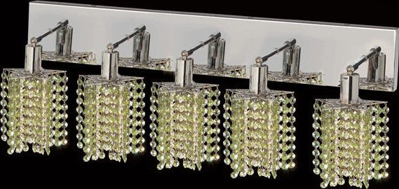 C121-1285W-O-P-LP/RC By Elegant Lighting Mini Collection 5 Lights Wall Sconce Chrome Finish