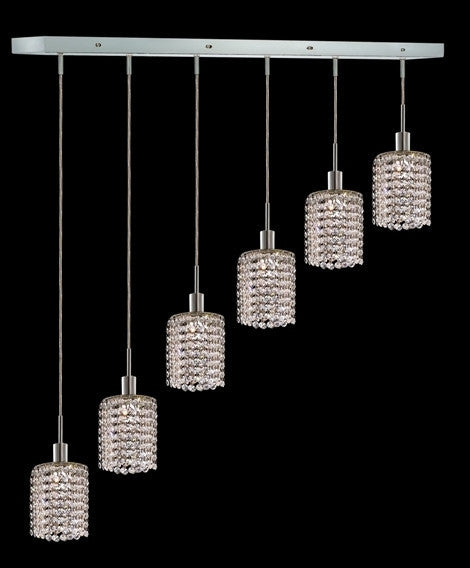 C121-1286D-O-R-CL/RC By Elegant Lighting Mini Collection 6 Lights Pendant Chrome Finish