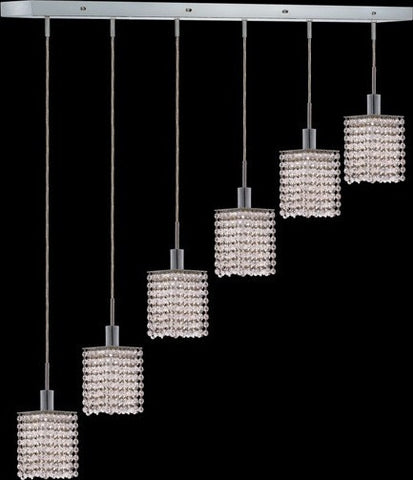 ZC121-1286D-O-S-CL/EC By Regency Lighting Mini Collection 6 Lights Pendant Chrome Finish