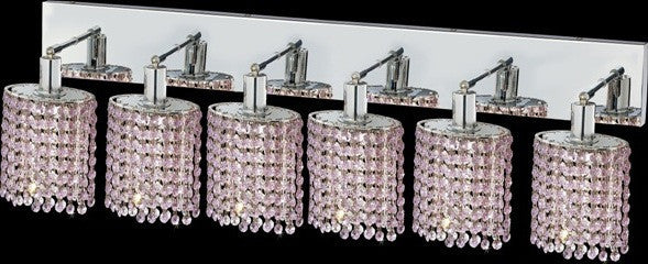 C121-1286W-O-E-RO/RC By Elegant Lighting Mini Collection 6 Lights Wall Sconce Chrome Finish