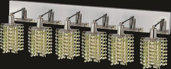 C121-1286W-O-P-LP/RC By Elegant Lighting Mini Collection 6 Lights Wall Sconce Chrome Finish