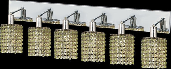 C121-1286W-O-R-LP/RC By Elegant Lighting Mini Collection 6 Lights Wall Sconce Chrome Finish