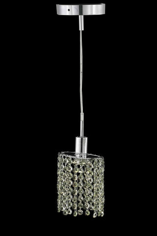 C121-1381D-R-E-RO/RC By Elegant Lighting Mini Collection 1 Light Pendants Chrome Finish