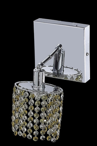 C121-1381W-S-E-TO/RC By Elegant Lighting Mini Collection 1 Light Wall Sconces Chrome Finish