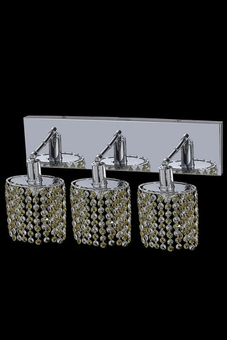 C121-1383W-O-E-BO/RC By Elegant Lighting Mini Collection 3 Light Wall Sconces Chrome Finish