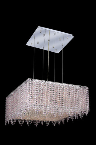 C121-1394D26C-JT/RC By Elegant Lighting Moda Collection 13 Light Chandeliers Chrome Finish