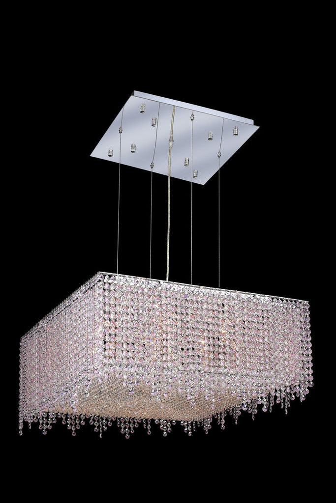C121-1394D26C-TO/RC By Elegant Lighting Moda Collection 13 Light Chandeliers Chrome Finish