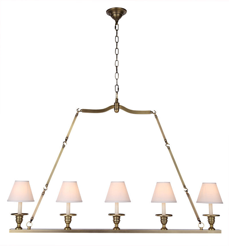 C121-1404G48BB By Elegant Lighting - Cambria Collection Burnished Brass Finish 5 Lights Pendant lamp