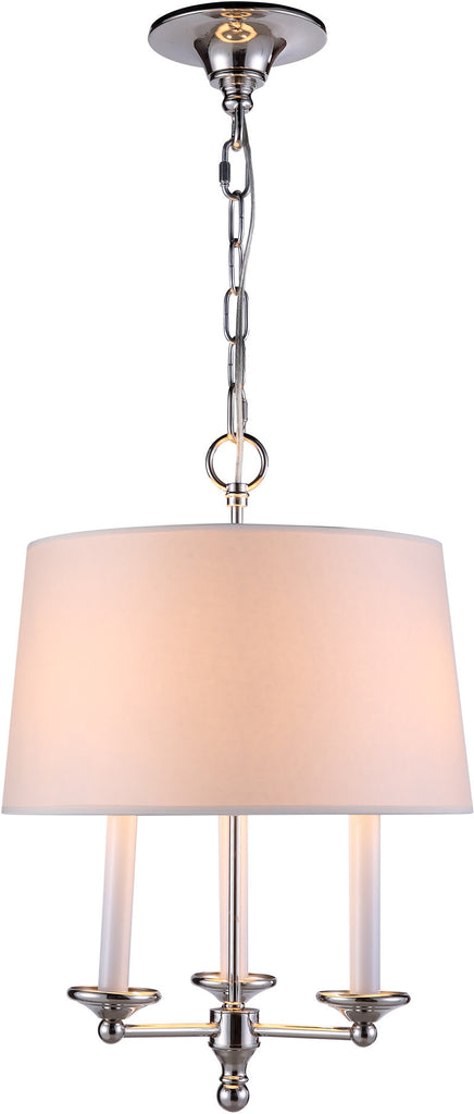 C121-1405D14PN By Elegant Lighting - Crawford Collection Polished Nickel Finish 3 Lights Pendant lamp
