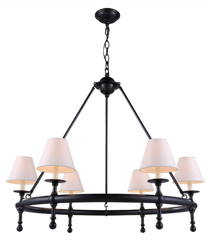 C121-1406D33BZ By Elegant Lighting - Montgomery Collection Bronze Finish 6 Lights Pendant lamp