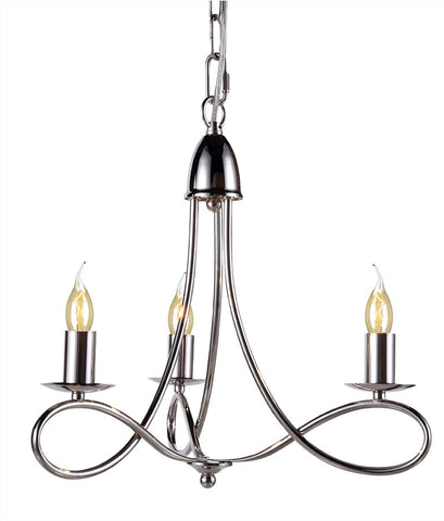 C121-1452D18PN By Elegant Lighting - Lyndon Collection Polished Nickel Finish 3 Lights Pendant lamp