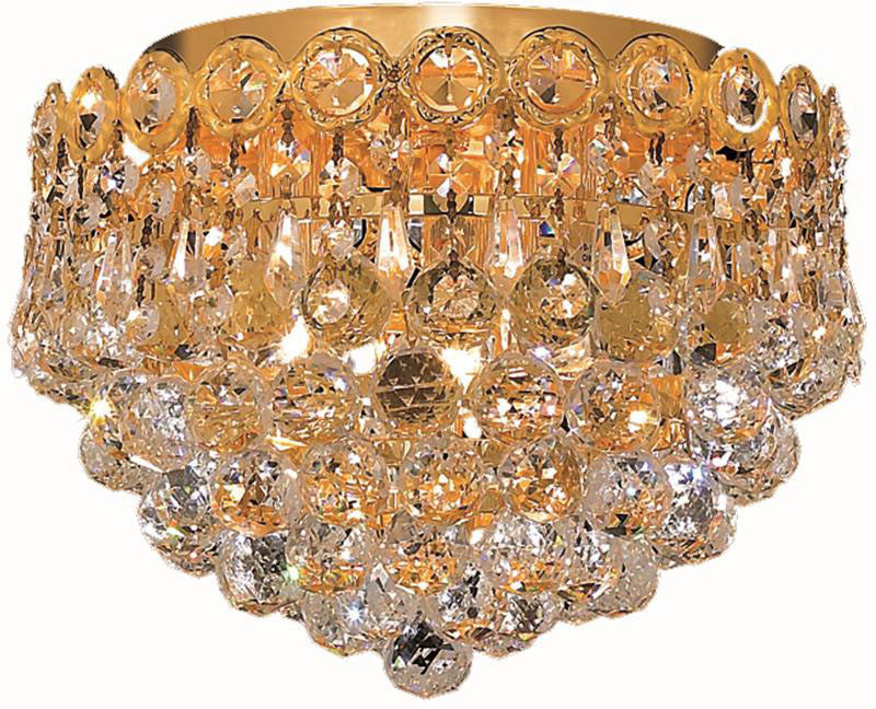 ZC121-1901F10G/EC By Regency Lighting - Century Collection Gold Finish 3 Lights Flush Mount