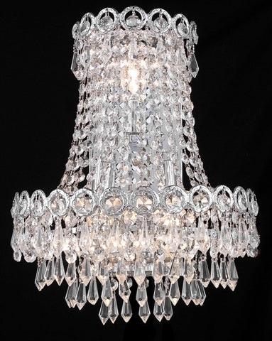 ZC121-V1902W12SC/RC By Elegant Lighting Century Collection 3 Light Chandeliers Chrome Finish