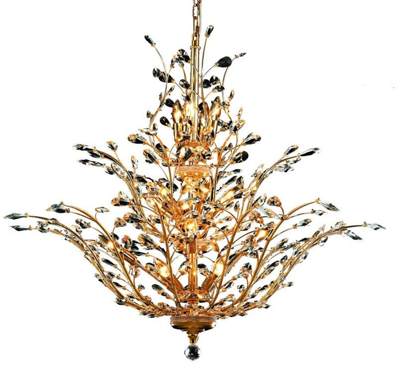 C121-GOLD/2011/4134 Orchid Collection By Elegant Modern / Contemporary CHANDELIER Chandeliers, Crystal Chandelier, Crystal Chandeliers, Lighting