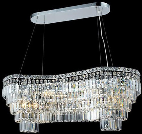 ZC121-2019D40C/EC By Regency Lighting - Maxim Collection Chrome Finish 14 Lights Dining Room