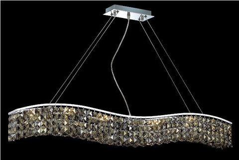 C121-2041D44C-GT/RC By Elegant Lighting Contour Collection 10 Light Chandeliers Chrome Finish