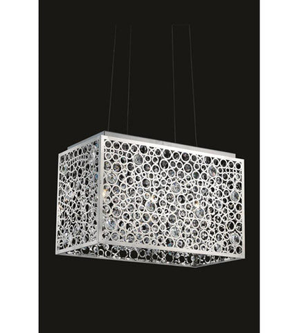 C121-2052D18C/RC By Elegant Lighting Soho Collection 3 Light Pendant Chrome Finish