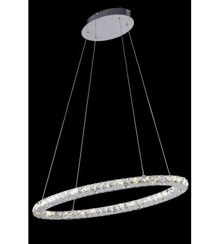 C121-2061D34C/RC By Elegant Lighting Atom Collection 24 Light Dining Room Chrome Finish