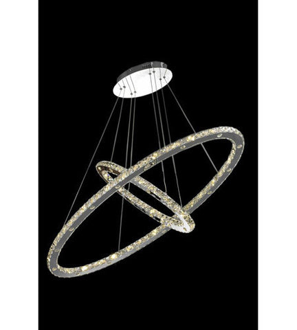 C121-2067D40C/RC By Elegant Lighting Atom Collection 48 Light Foyer/Hallway Chrome Finish