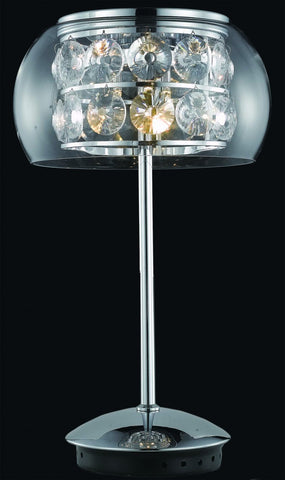 C121-2069TL11C/EC By Elegant Lighting Apollo Collection 3 Light Table Lamps Chrome Finish