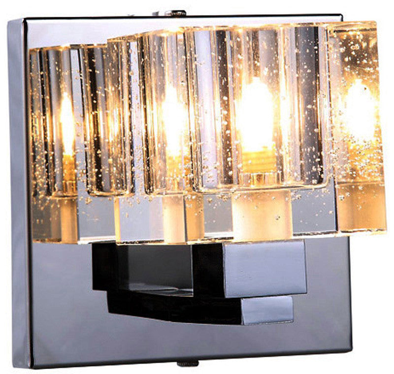 C121-2070W1C/RC By Elegant Lighting - Reflection Collection Chrome Finish 1 Light Wall Sconce