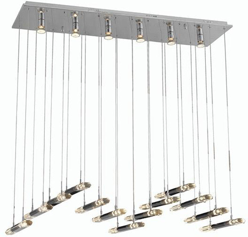 C121-2089G47C/EC By Elegant Lighting - Alpha Collection Chrome Finish 6 Lights Foyer/Hallway