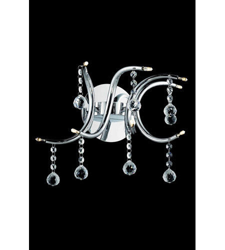 C121-2093W14C/RC By Elegant Lighting Hydra Collection 8 Light Wall Sconce Chrome Finish