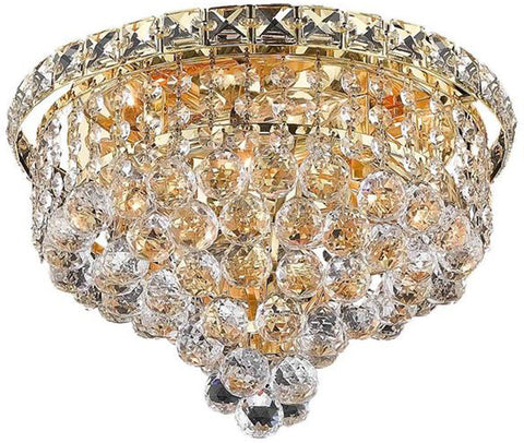 ZC121-2527F12G/EC By Regency Lighting - Tranquil Collection Gold Finish 4 Lights Flush Mount