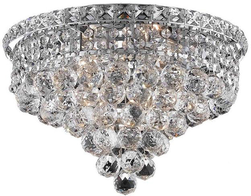 ZC121-2527F16C/EC By Regency Lighting - Tranquil Collection Chrome Finish 6 Lights Flush Mount