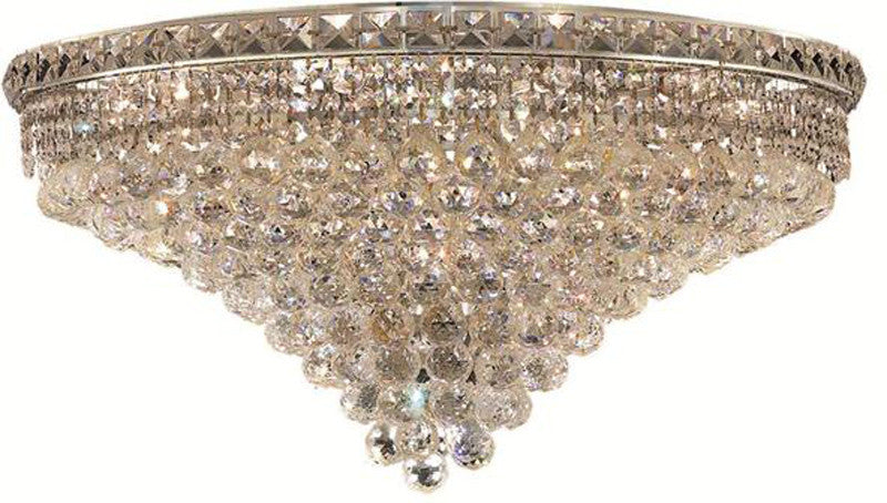 ZC121-2527F30C/EC By Regency Lighting - Tranquil Collection Chrome Finish 18 Lights Flush Mount