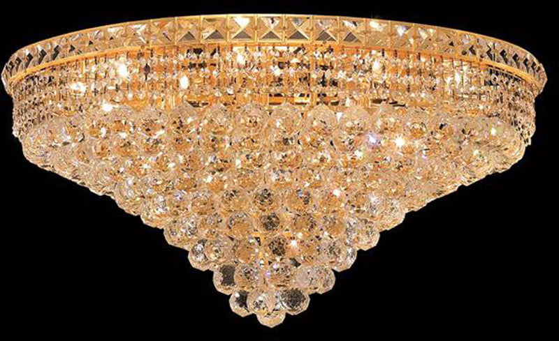 ZC121-2527F30G/EC By Regency Lighting - Tranquil Collection Gold Finish 18 Lights Flush Mount