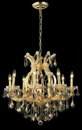 C121-2800D26G-GT By Regency Lighting-Maria Theresa Collection Gold Finish 9 Lights Chandelier